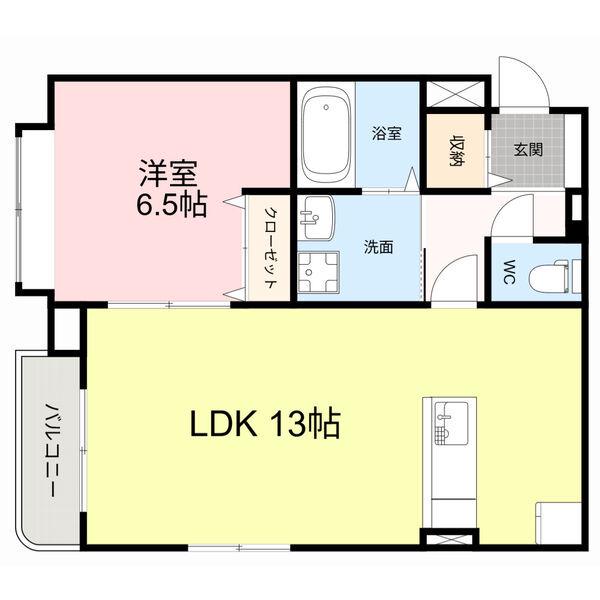 フレッシュリーヴス(1LDK/3階)の間取り写真