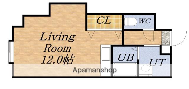ベイシティーオキ(ワンルーム/3階)の間取り写真