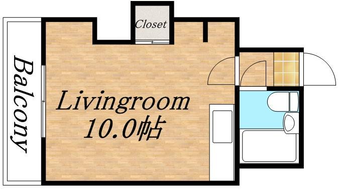 シティハイム平岸(ワンルーム/1階)の間取り写真