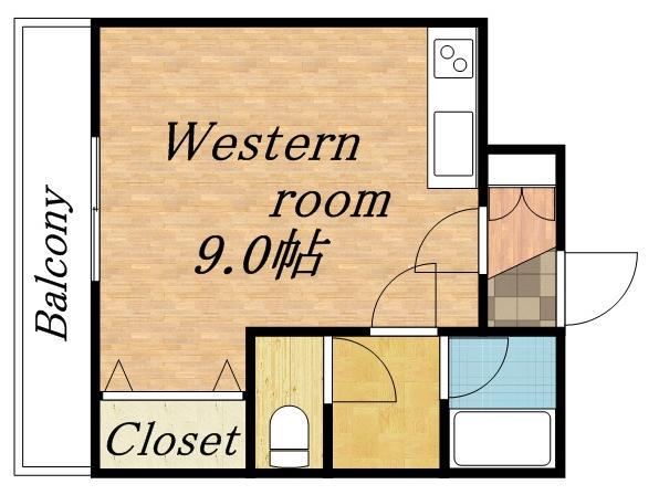 小泉マンション(ワンルーム/4階)の間取り写真