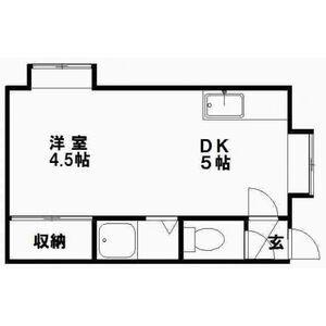 ホワイトパレスキタダⅡ(1DK/2階)の間取り写真