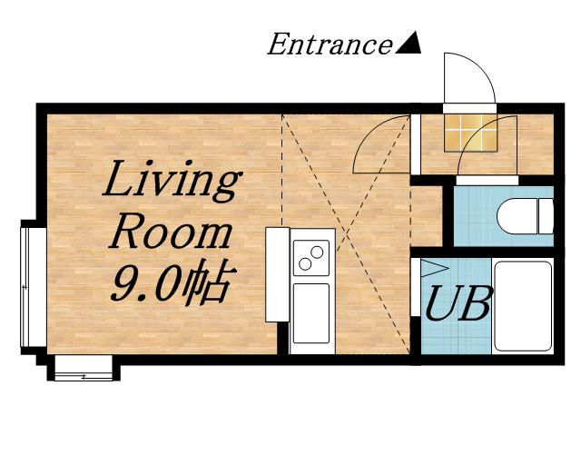 AMS平和通(ワンルーム/2階)の間取り写真