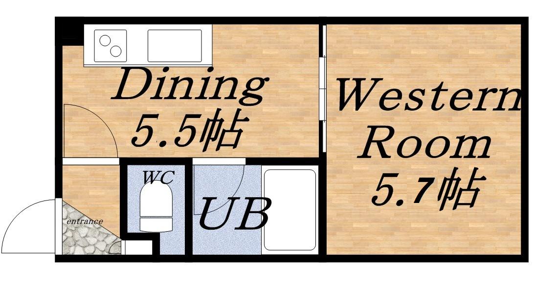 ハイムプレステージ(1DK/2階)の間取り写真