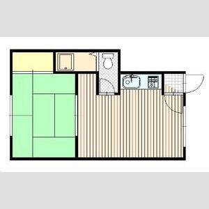 第5正和ハイツ(1DK/2階)の間取り写真