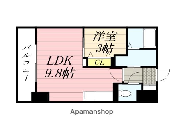 HF東札幌レジデンス(1LDK/6階)の間取り写真