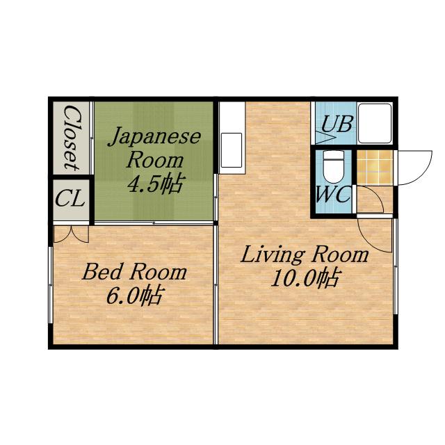 プログレムハイム(2LDK/3階)の間取り写真