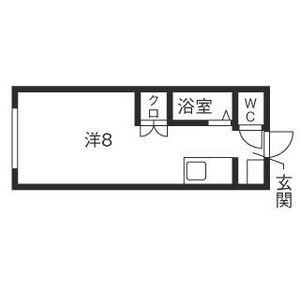 カロッツェリア菊水(ワンルーム/1階)の間取り写真