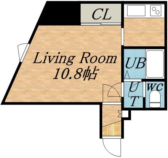 ベルヴィコート豊平Ⅳ(1K/5階)の間取り写真
