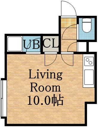 デイリーハットⅡ(ワンルーム/2階)の間取り写真