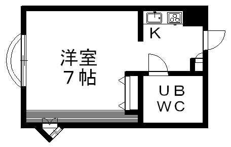 シティNO15(1K/3階)の間取り写真