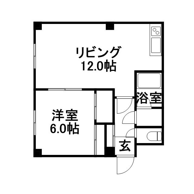 ステージ48(1LDK/4階)の間取り写真