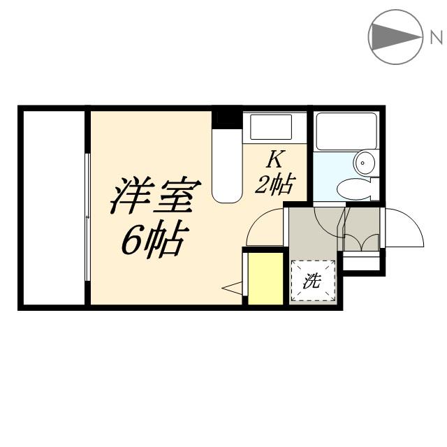 メゾン・ド・カナル(ワンルーム/1階)の間取り写真