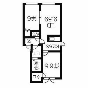 フォレスタ西岡(2LDK/1階)の間取り写真