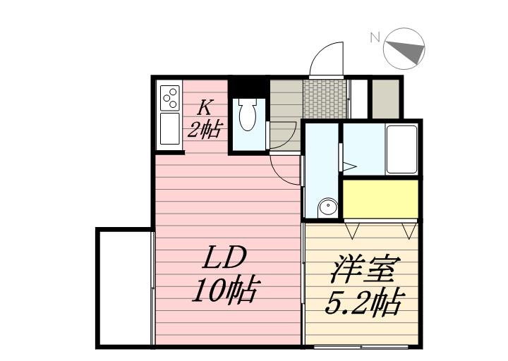 A BOND イースト(1LDK/4階)の間取り写真