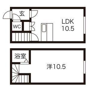 マクセル37/100(1LDK/1階)の間取り写真