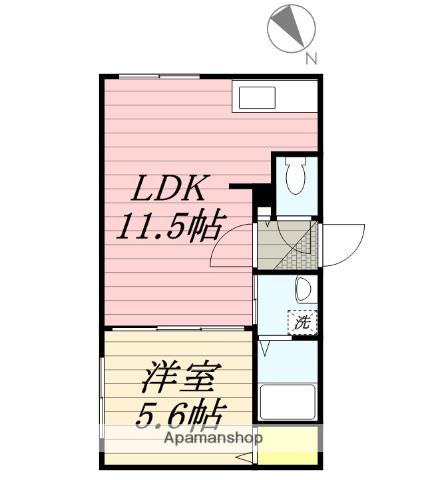 クチュールSA19(1LDK/4階)の間取り写真