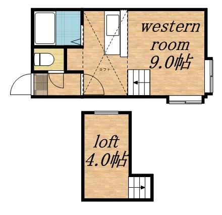 ベティハイム(ワンルーム/2階)の間取り写真