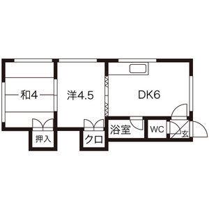 コーポラス千豊第2(2DK/3階)の間取り写真