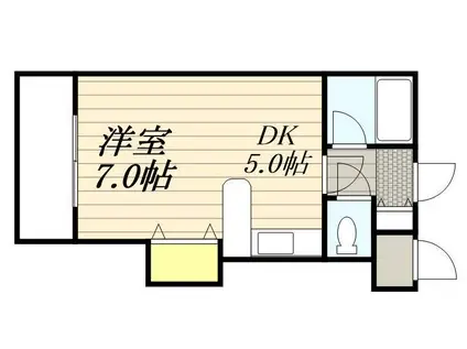 ハイフィールド89(1DK/1階)の間取り写真