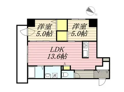 PARTIRE KIKUSUI(2LDK/7階)の間取り写真