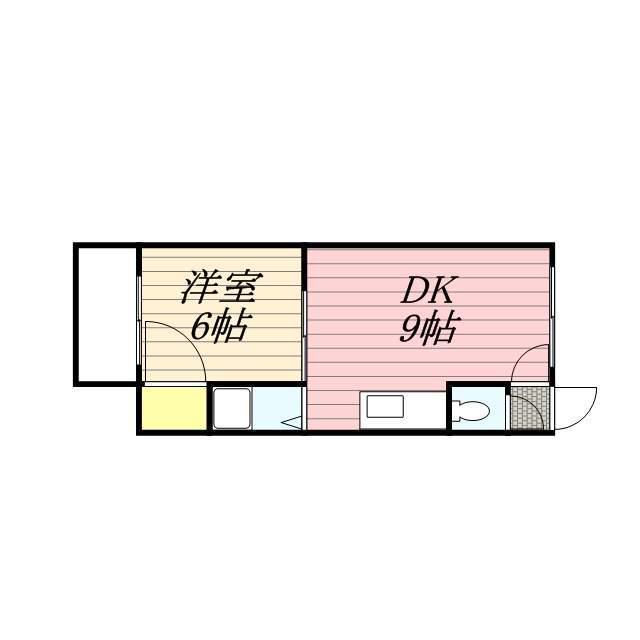カサデューク澄川(1LDK/3階)の間取り写真