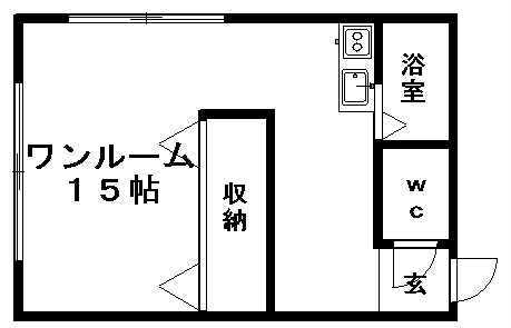 メゾンウエストヒル(ワンルーム/2階)の間取り写真