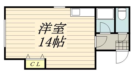 川邊マンション(ワンルーム/5階)の間取り写真