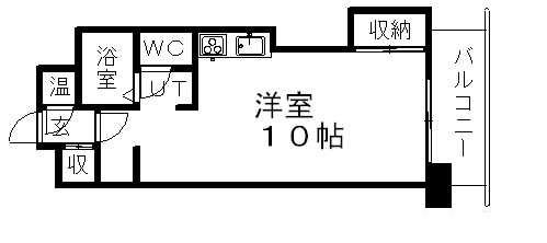 じょうてつドエル真駒内(ワンルーム/6階)の間取り写真
