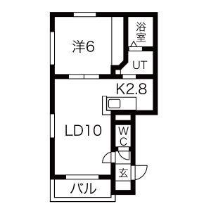 カサ・グランデ豊平公園(1LDK/1階)の間取り写真