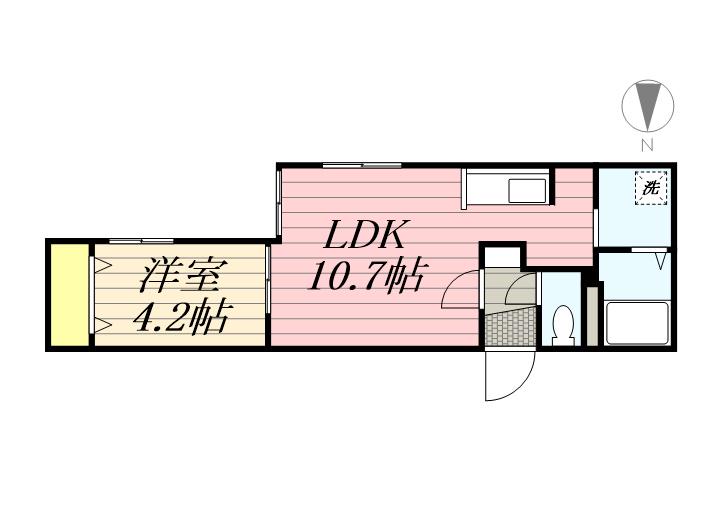 EMPRESS澄川(1LDK/3階)の間取り写真