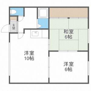 コーポラスすみよし(2LDK/2階)の間取り写真