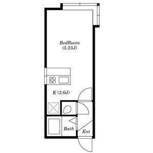 コーポJUN(1DK/1階)の間取り写真