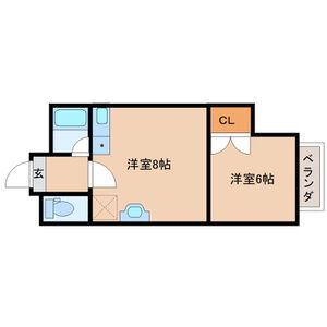 第3あづまマンション(ワンルーム/4階)の間取り写真