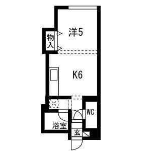 アイコート2・9(1DK/3階)の間取り写真