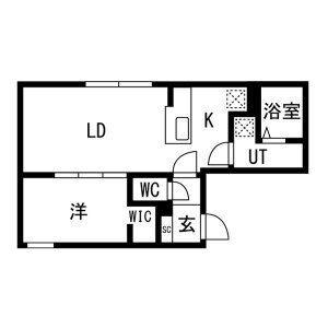 GRACE学園前(1K/2階)の間取り写真
