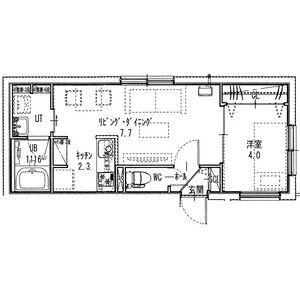 F-WORKS南郷(1LDK/2階)の間取り写真