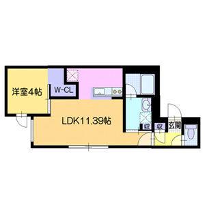 ドルチェ南郷8(1LDK/3階)の間取り写真