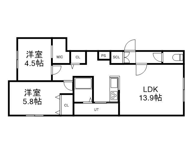 MKガーデン澄川(2LDK/4階)の間取り写真
