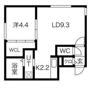 ADVANCEMENT12(1LDK/1階)の間取り写真