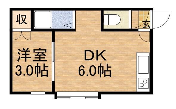 ライフステージ栄通(1DK/3階)の間取り写真