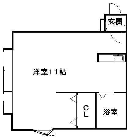 ハウスロイヤルカープ(1DK/2階)の間取り写真