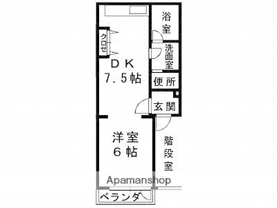 メゾン白樺(1DK/3階)の間取り写真