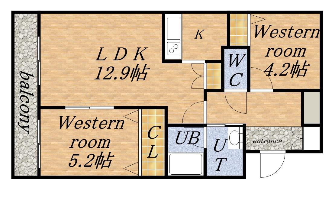 MS SORA(2LDK/4階)の間取り写真