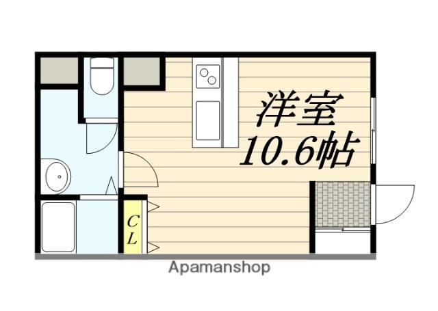 アビタNL43(ワンルーム/1階)の間取り写真