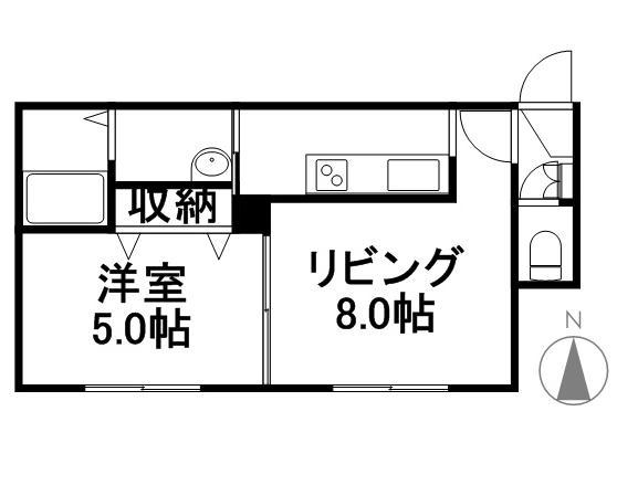 エビスパレス30A(1LDK/1階)の間取り写真