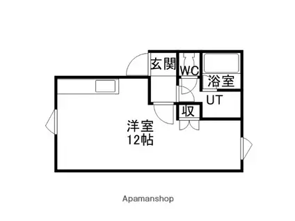 ワイズ当別A棟(ワンルーム/3階)の間取り写真