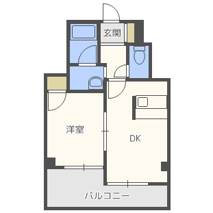 グランデ・トール(1LDK/7階)の間取り写真