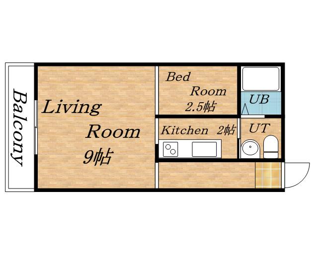 SEA GULL ♯ N208(1DK/4階)の間取り写真