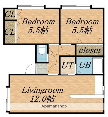ブロス510(2LDK/3階)の間取り写真