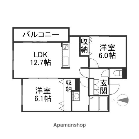 エル・ファロー76(2LDK/5階)の間取り写真